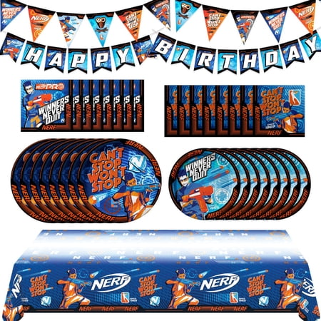 Nerf Party Supplies Complete Set for 16 Guests