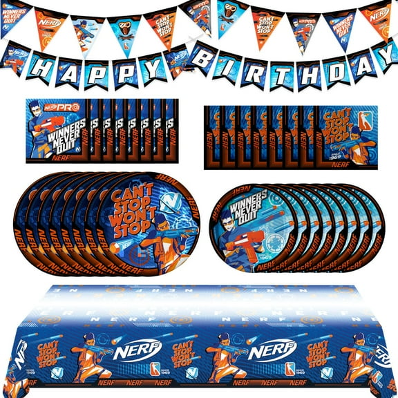 Nerf Party Supplies Complete Set for 16 Guests