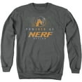 thumbnail image 1 of Nerf Powered By Nerf Nation Adult Crewneck Sweatshirt Charcoal, 1 of 1