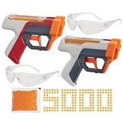 Nerf Pro Gelfire Dual Wield 2-Pack, 5000 Rounds, 2x100 Round Integrated Hoppers, Eyewear, Ages 14+