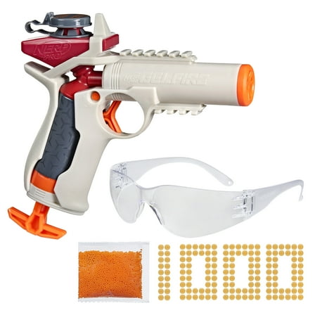 Nerf Pro Gelfire Ignitor Blaster, 1,000 Gelfire Rounds, 60 Round Capacity, T-Pull Priming, Eyewear