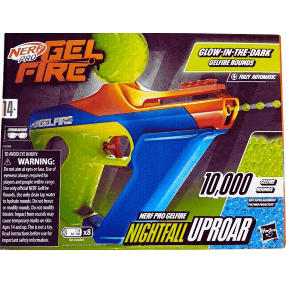 NERF Pro Gelfire Nightfall Uproar Blaster with 10,000 Glow-in-the-Dark Rounds