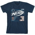 thumbnail image 1 of Nerf Push The Limits Crew Neck Short Sleeve Navy Blue Boy's T-shirt-XS, 1 of 4