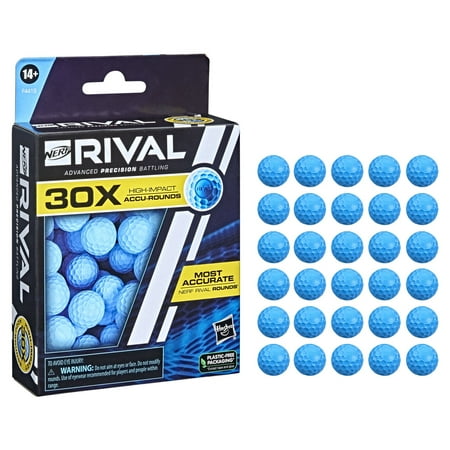 Nerf Rival 30 Accu-Round Refill, Includes 30 Nerf Rival Accu-Rounds for Blasters, Ages 14+