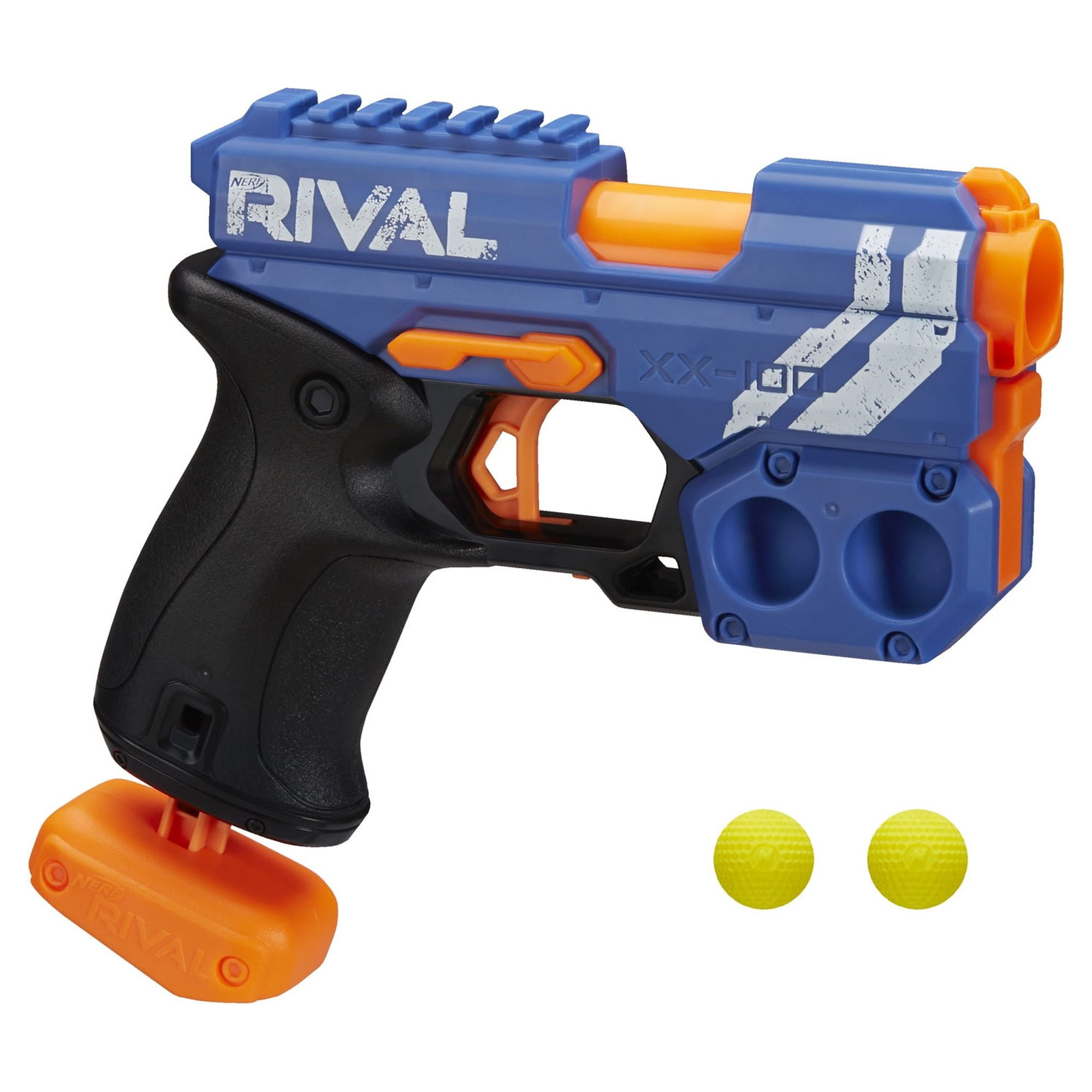 Nerf Rival Knockout XX-100 Blue Toy Blaster with 2 Ball Dart Rounds for  Ages 14 and Up