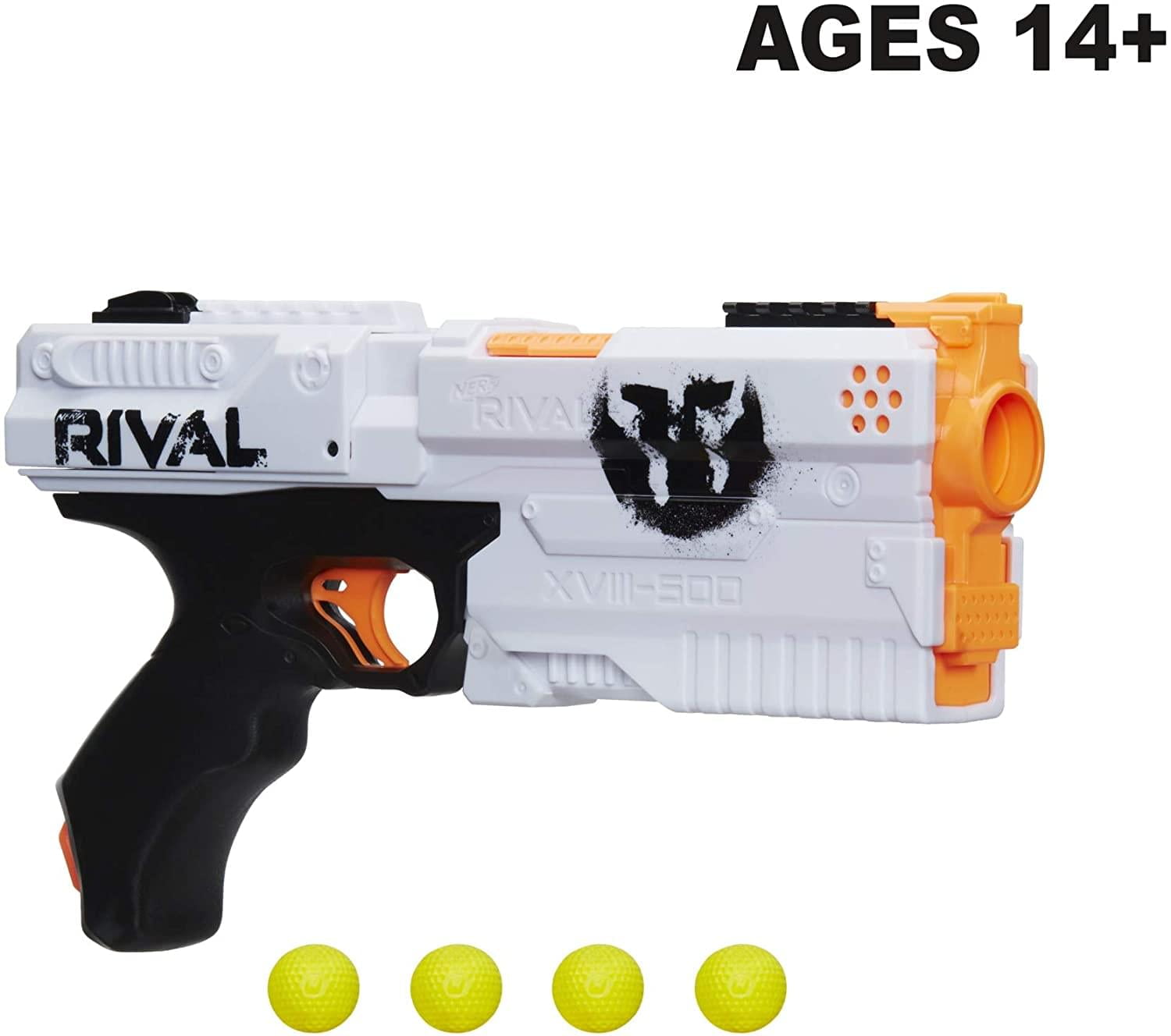 Open Box Nerf Rival Kronos XVIII 500 Spring-Action Blaster | White