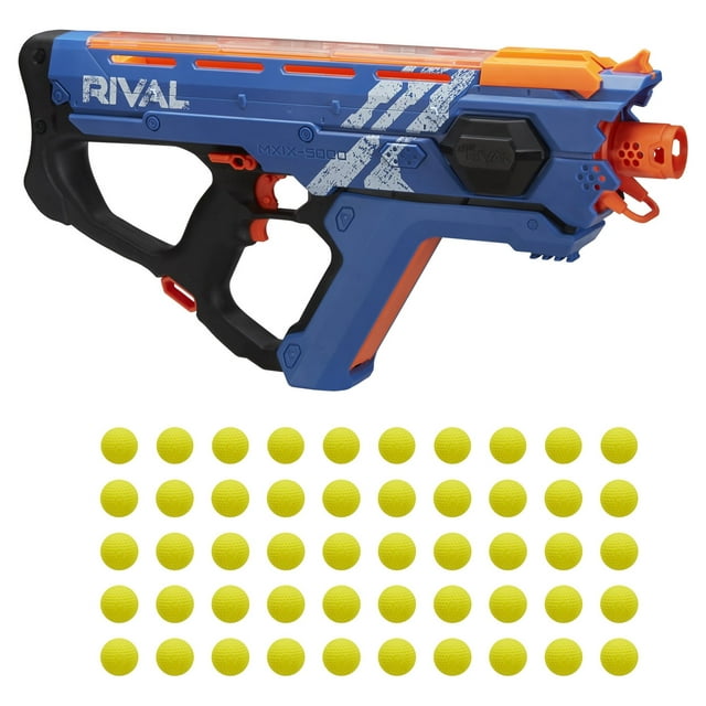 Nerf Rival Perses MXIX-5000 Team Blue Motorized Kids Toy Blaster with 50 Ball Dart Rounds for Ages 14 and Up