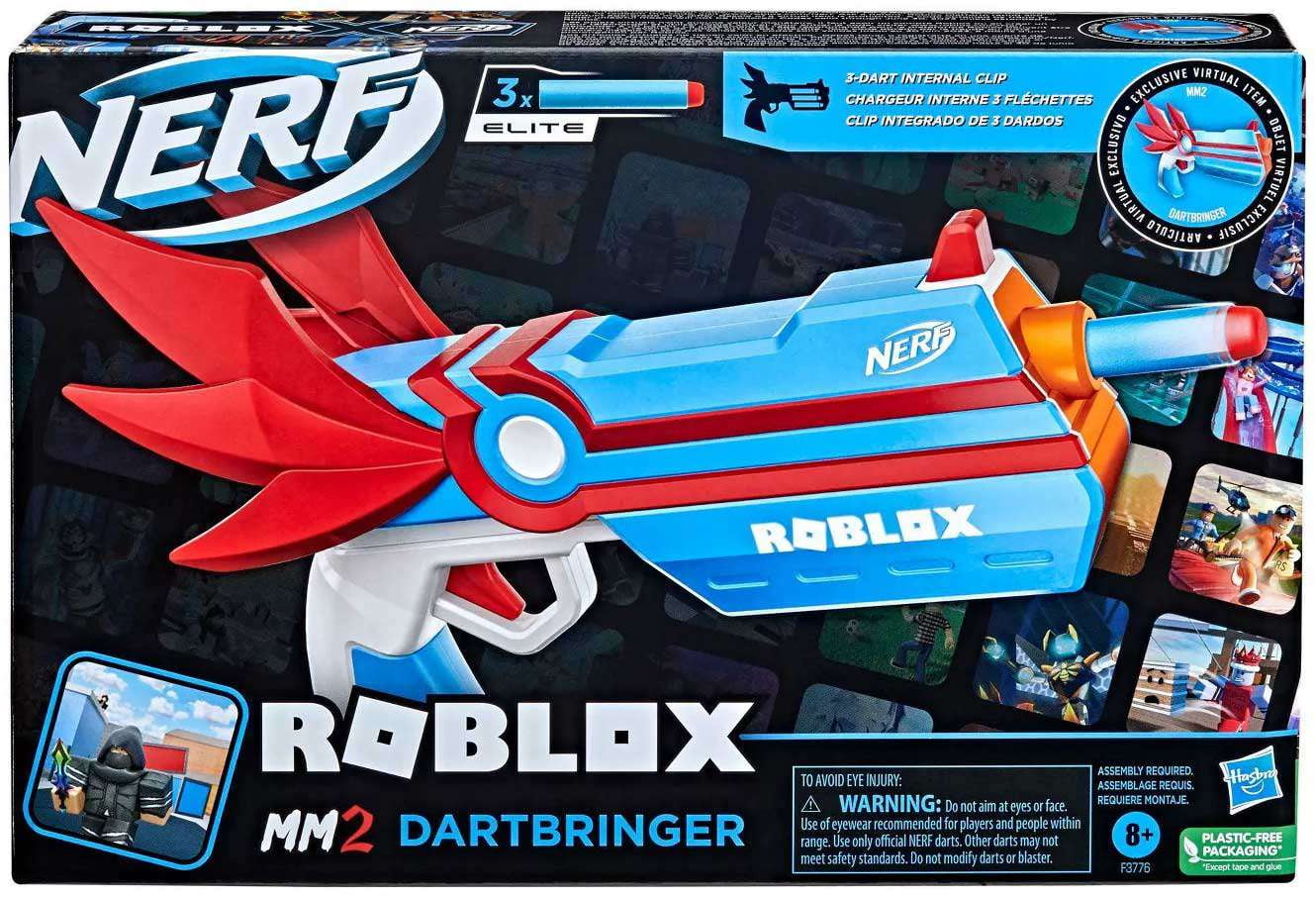 Nerf Roblox Guns 2x Elite Lot Of 3 New (Sealed w/ 2 darts and virtual  codes)