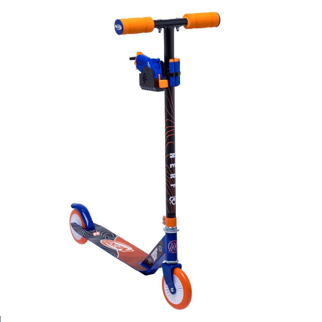 Nerf NERF Fire Blaster Scooter - Dual Barrel Rapid Fire Action - 3-Wheel  Push Scooter with Adjustable Height - Compatible with NERF Products in the  Scooters department at