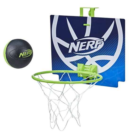Nerf Sensory Children's Classic Mini Foam Basketball and Hoop, Foam Multicolor, 0.6 lb