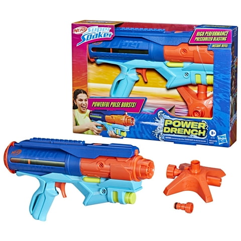 Nerf Super Soaker Power Drench Water Blaster, Water Toys, 8+