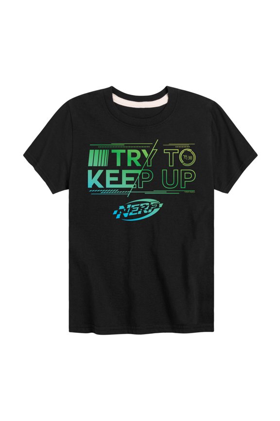 - Try To Keep Up Nerf - Boy's Short Sleeve T-Shirt