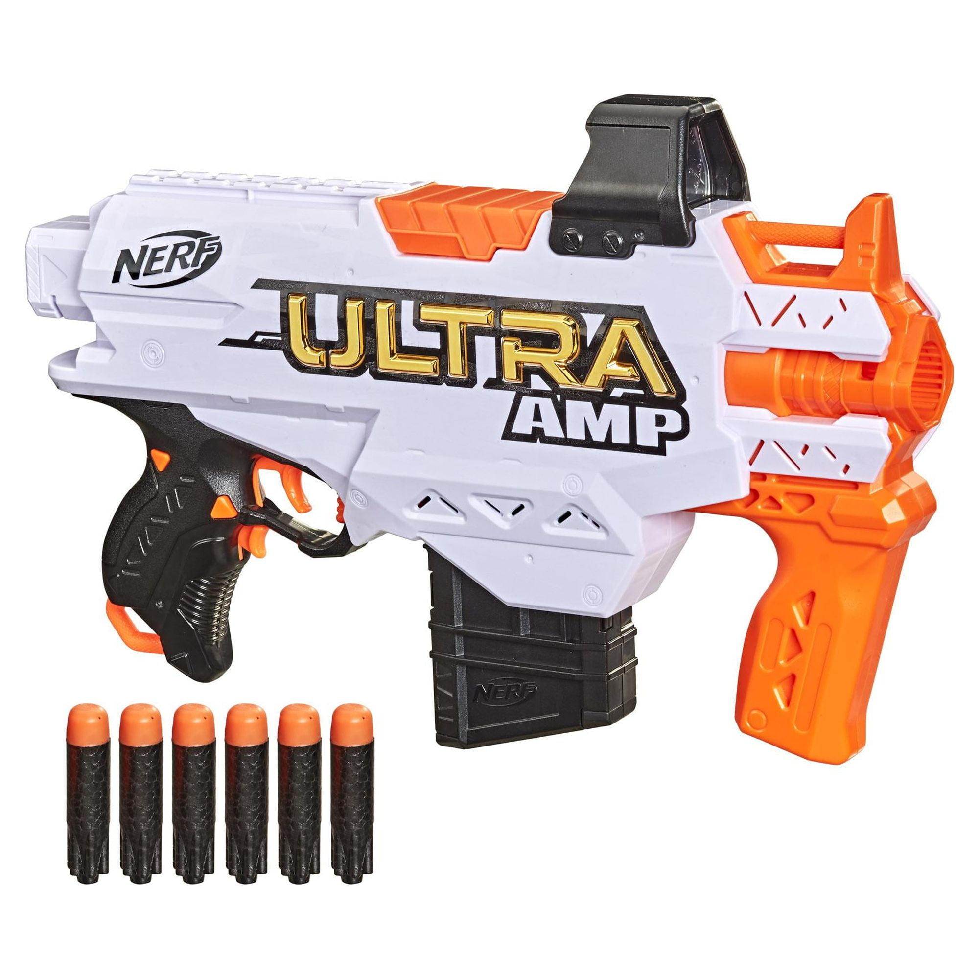 Nerf Ultra Amp Motorized Blaster, Kids Toy for Boys and Girls with 6 Darts