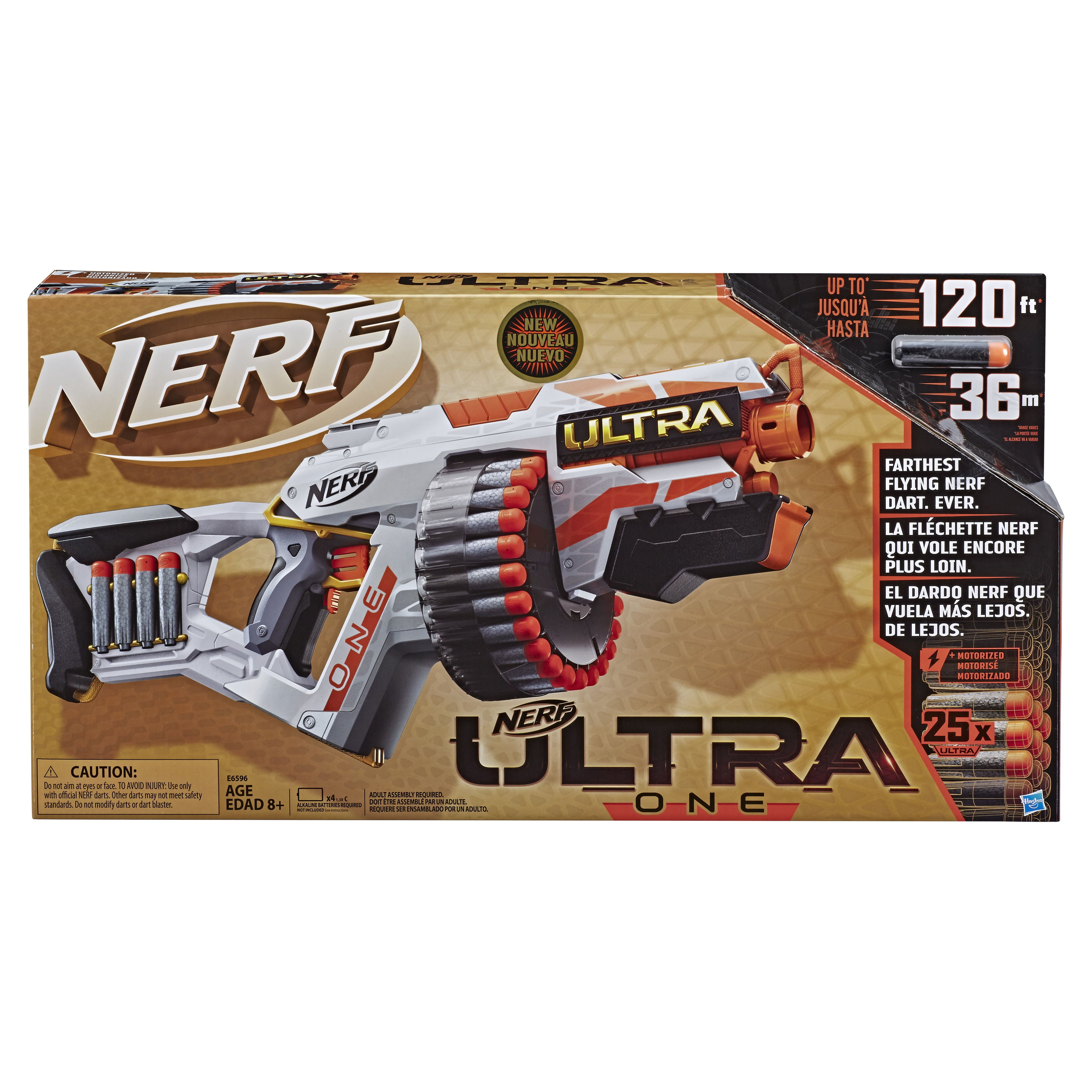 Nerf Ultra One Blaster Motorizado con Tambor de 25 Dart y Almacenamiento