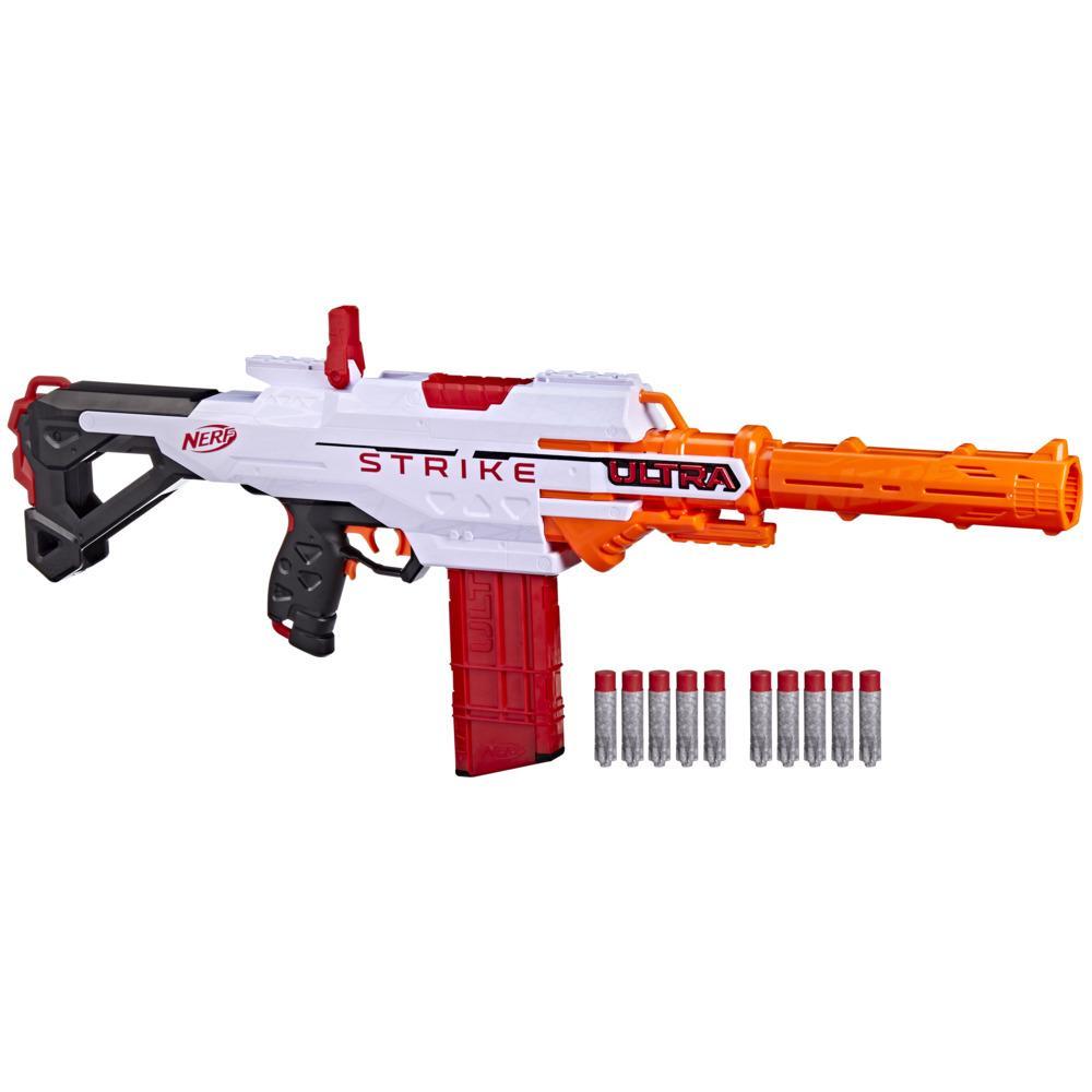 Nerf Ultra Strike Motorized Blaster, 10 Nerf AccuStrike Ultra Darts, 10-Dart Clip, Compatible Only with Nerf Ultra Darts - image 1 of 5