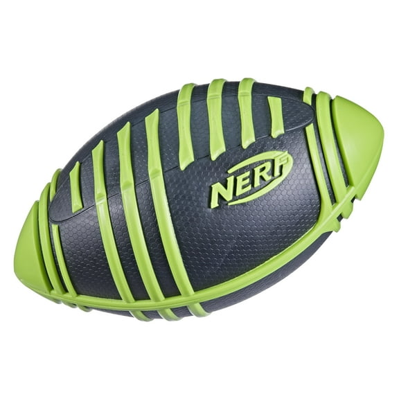Nerf Weather Blitz Foam Football For All-Weather Play, Easy-To-Hold Grips, Great For Indoor and Outdoor Games -- Green