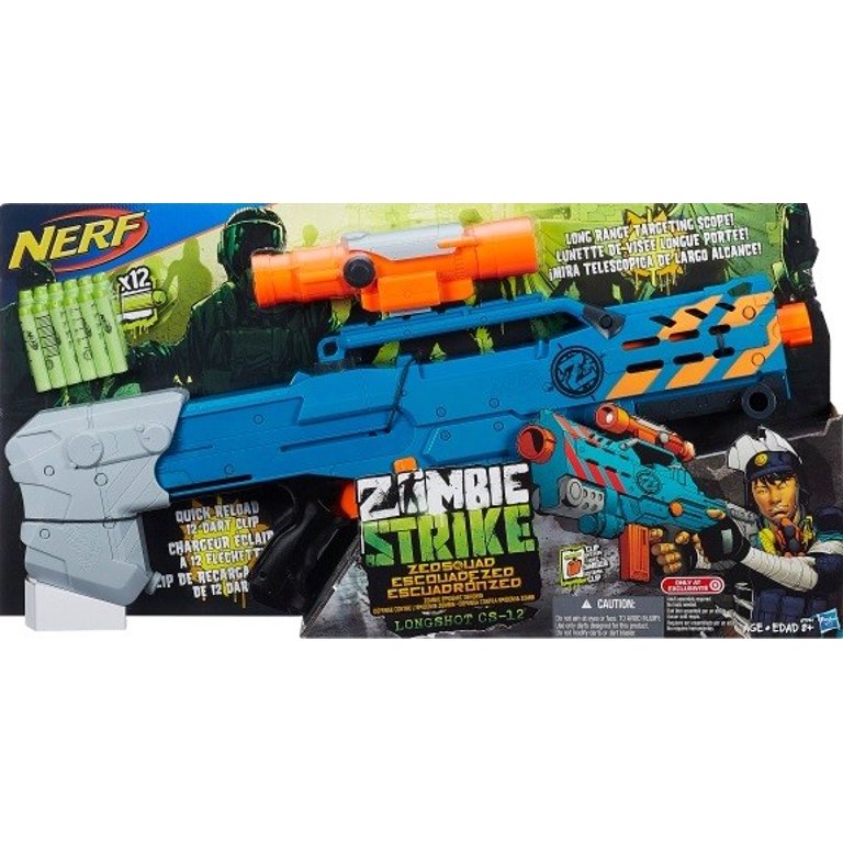 Tips forord Kollisionskursus Nerf Zombie Strike Longshot CS-12 Blaster - Walmart.com