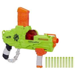 NERF Mega CycloneShock - Pistola de juguete, estilo de color Cybershock,  tambor de 6 dardos, 6 dardos AccuStrike, fácil cebado (exclusivo de )