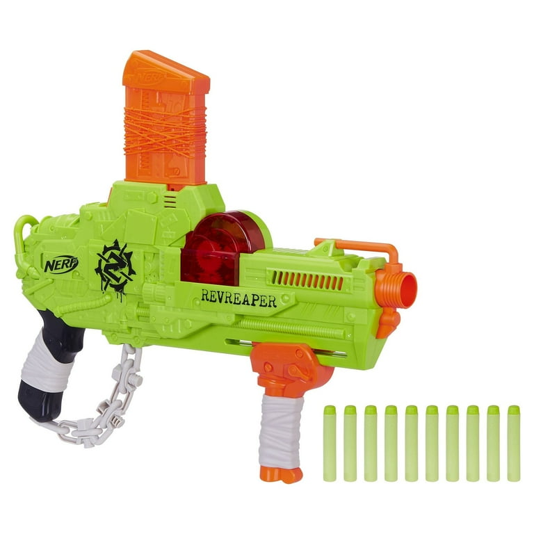 Nerf Zombie Strike RevReaper Blaster, Includes 10 Nerf Zombie Strike Darts  