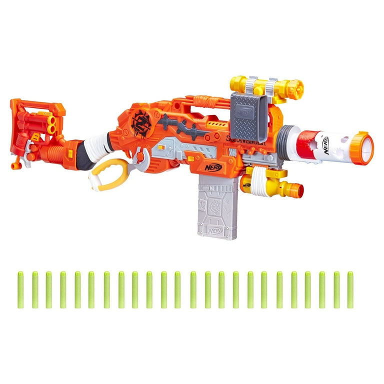 Nerf Zombie Strike Survival System Scravenger with Two 12