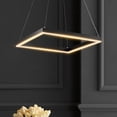 thumbnail image 1 of JONATHAN Y Nero 15.75" Square Contemporary Modern Metal Integrated LED Pendant Light, Black, 1 of 8