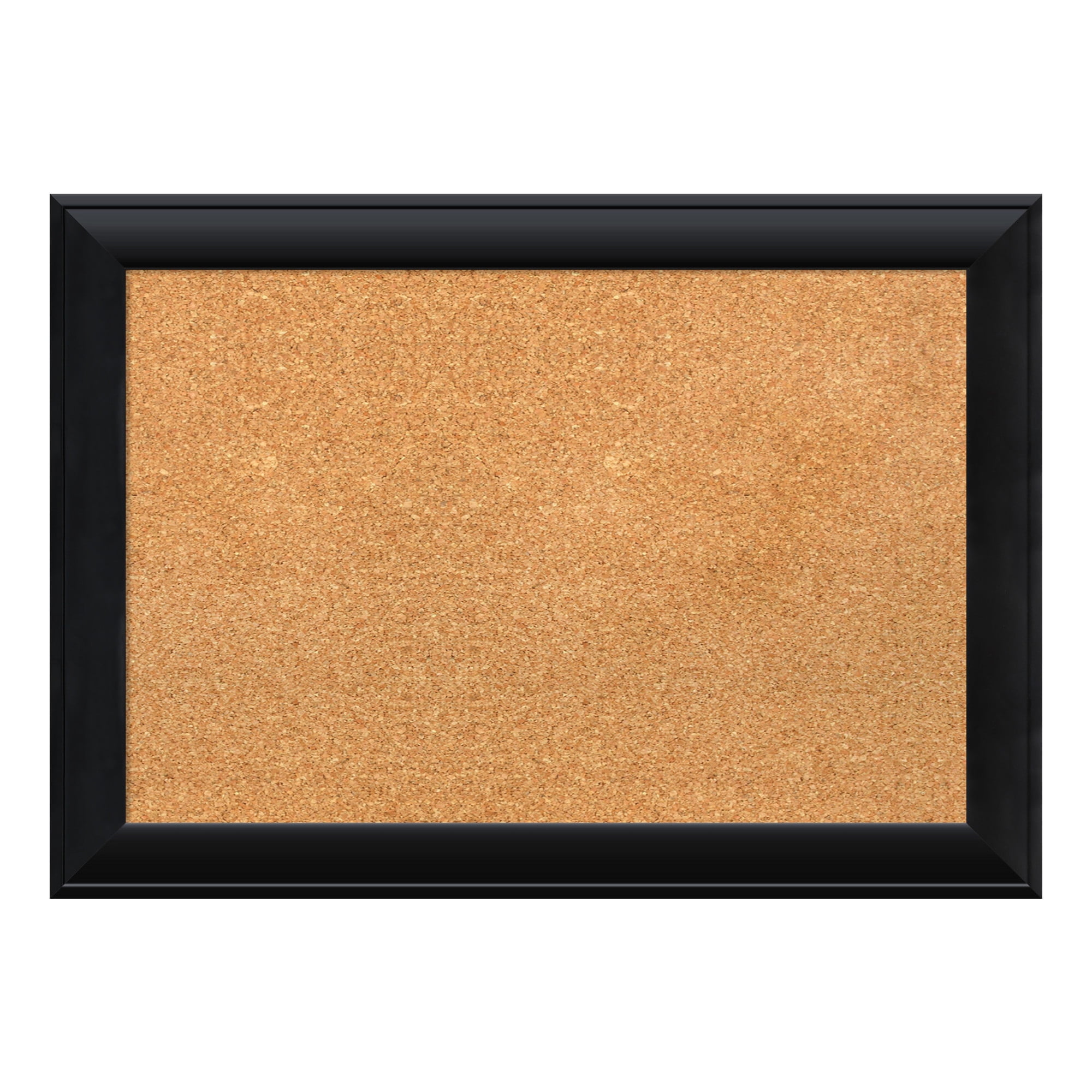 Nero Black Wood Framed Natural Corkboard, 19" x 27"