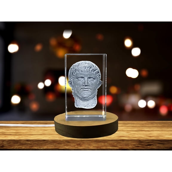 Nero Claudius Caesar Augustus Germanicus 3D Engraved Crystal Gift