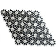 Nero Marquina Black Marble Wildflower Rain Flower Waterjet Mosaic Tile