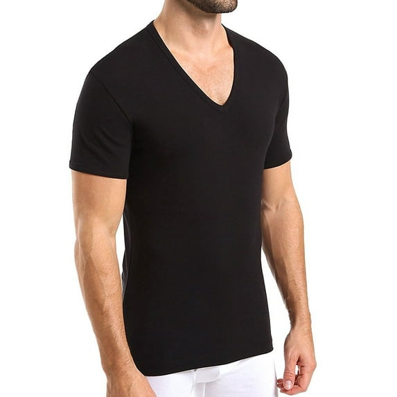 Nero Perla Black V-neck Undershirt T-shirt (L)