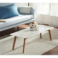 thumbnail image 1 of Nero white authentic marble rectangle coffee table, 1 of 11