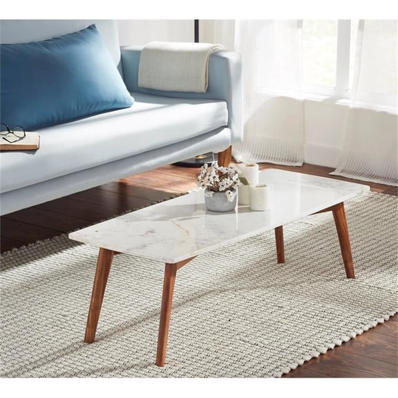 Nero white authentic marble rectangle coffee table
