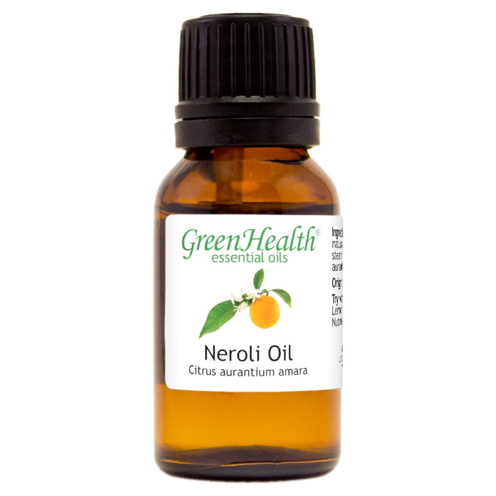Neroli Essential Oil - 1/2 fl oz (15 ml) Glass Bottle w/ Euro Dropper - 100% Pure Essential Oil by GreenHealth