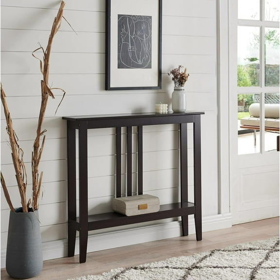 Nerongleng Entryway Table - Narrow Console Table - Console Table with Storage - Hallway Decor - Wood Console Tables for Entryway - Narrow Console Sofa Side Table - Foyer - Espresso