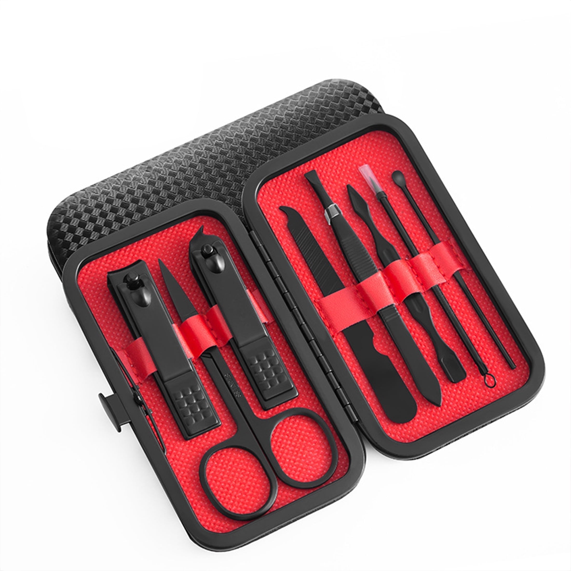 8-Piece Professional Manicure Set, Stainless Steel Nail Care Kit with Nail Clippers, Tweezers & Cuticle Tools - Portable Travel Case - Nerooy