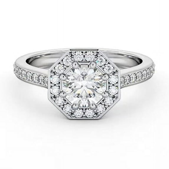 Nerra Jewel 1.8 Ct Lab Diamond Round Cut Wedding Rings - 14K White Gold Plated Rings - Engagement Wedding Prong Rings for Women's - Daily Wear Fine Rings - Unique Valentine's Day Gifts