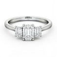 thumbnail image 1 of Nerra Jewel - 14K White Gold Plated Diamond Ring - 1.7 Ct Prong Set Princess Diamond Engagement Ring - Engagement Wedding Trilogy Ring for Women's - Unique 3 Stone Engagement Wedding Rings, 1 of 4