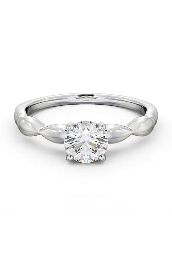 14K White Gold Plated Engagement Ring - Round Cut Excellent 1.8 Ct Diamond Ring For Women's - Twisted Style Sterling Silver Wedding Ring - Criss Cross Engagement Diamond Ring for Her