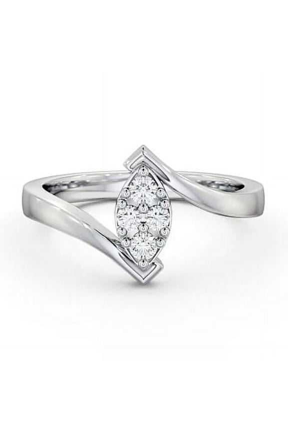 14K White Gold Plated Ring - 2 Ct Oval Cut Lab Created Diamond Solitaire Ring for Women's - Bypass Classic Engagement Fine Ring for Women's - One Stone ByPass Engagement Ring For Women's