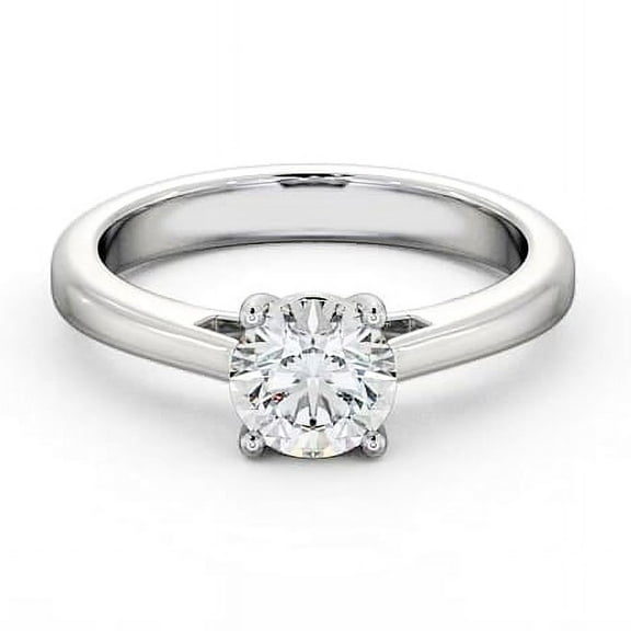 Nerra Jewel 14K White Gold Plated Wedding Ring - 1.8 Ct Round Cut Diamond Jewelry - Solitaire Engagement Sterling Silver Ring for Her - Engagement Wedding Promise Ring for Women's - Valentine Gift