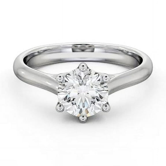 Nerra Jewel 2.1 Ct Round Cut Diamond Ring for Women's - 14K White Gold Plated Engagement Ring for Gift - Solo Stone Wedding Diamond Ring for Women's - Special Occasion Ring Women's - Birthday Gift