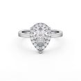 thumbnail image 1 of Nerra Jewel Engagement 14K White Gold Plated Rings - 2.3 Ct Pear Cut Diamond Wedding Rings - Elegant Halo Rings for Women's - Proposal Delicate Rings Gift - Party Wear Rings for Her, 1 of 3