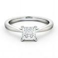 thumbnail image 1 of Nerra Jewel Silver 14K White Gold Plated Solitaire Ring - Princess Cut Excellent 2.2 Ct Diamond Ring For Women's - Simple Wedding Solitaire Ring for Her - Daily Wear Diamond Ring for Her, 1 of 3