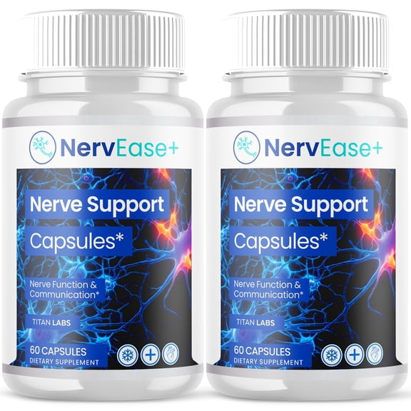 NervEase Advanced Nerve Support Supplement Pills All Natural Ingredients Nerv Ease 120 Capsules