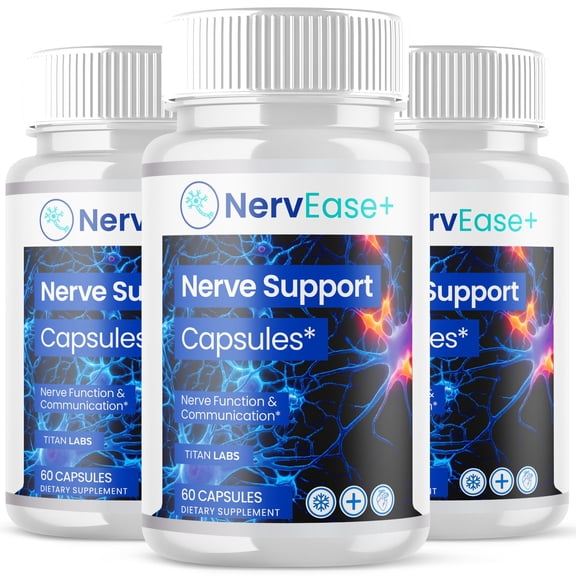 NervEase Advanced Nerve Support Supplement Pills All Natural Ingredients Nerv Ease 180 Capsules