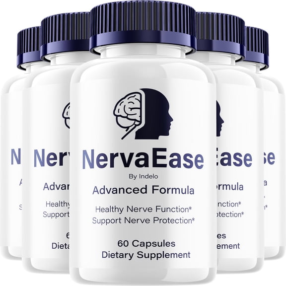 NervaEase Capsules – NervaEase Natural Ingredients Glycogen Support, 5 Pack, 300 Capsules