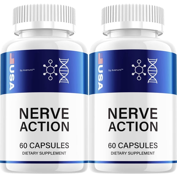 Nerve Action Capsules – NerveAction Natural Ingredients Glycogen Supplement for Health Support, 2 Pack, 120 Capsules