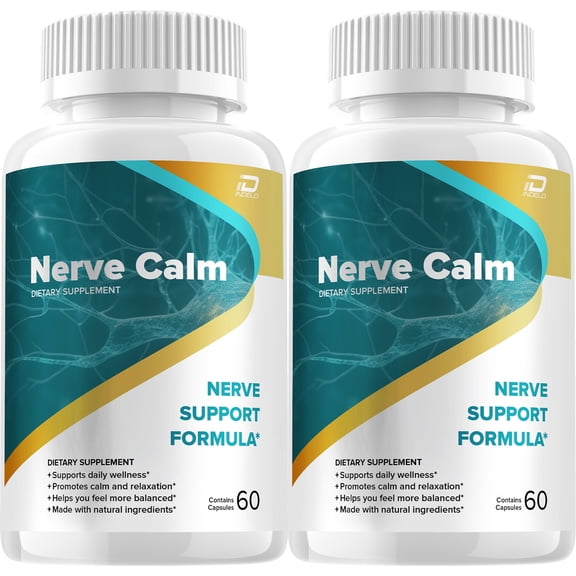 Nerve Calm Capsules NerveCalm All Natural Glycogen Support, 2 Pack, 120 Capsules
