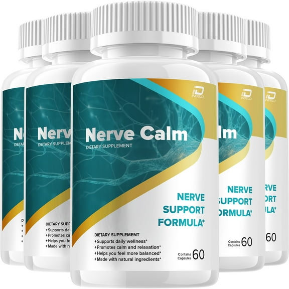 Nerve Calm Capsules – NerveCalm All Natural Glycogen Support, 5 Pack, 300 Capsules