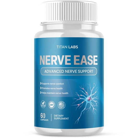 Nerve Ease Advanced Nerve Support Supplement Pills All Natural Ingredients NerveEase 60 Capsules