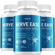 Nerve Ease Capsules   NerveEase Natural Ingredients Maximum Strength Supplement for Nerve Support, 3 Pack, 180 Capsules